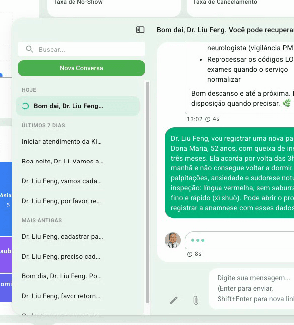 Lab results arriving structured through the KDoctor chat